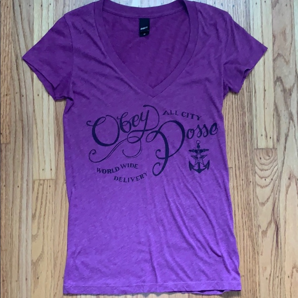 Vintage and rare Women’s purple Obey shirt